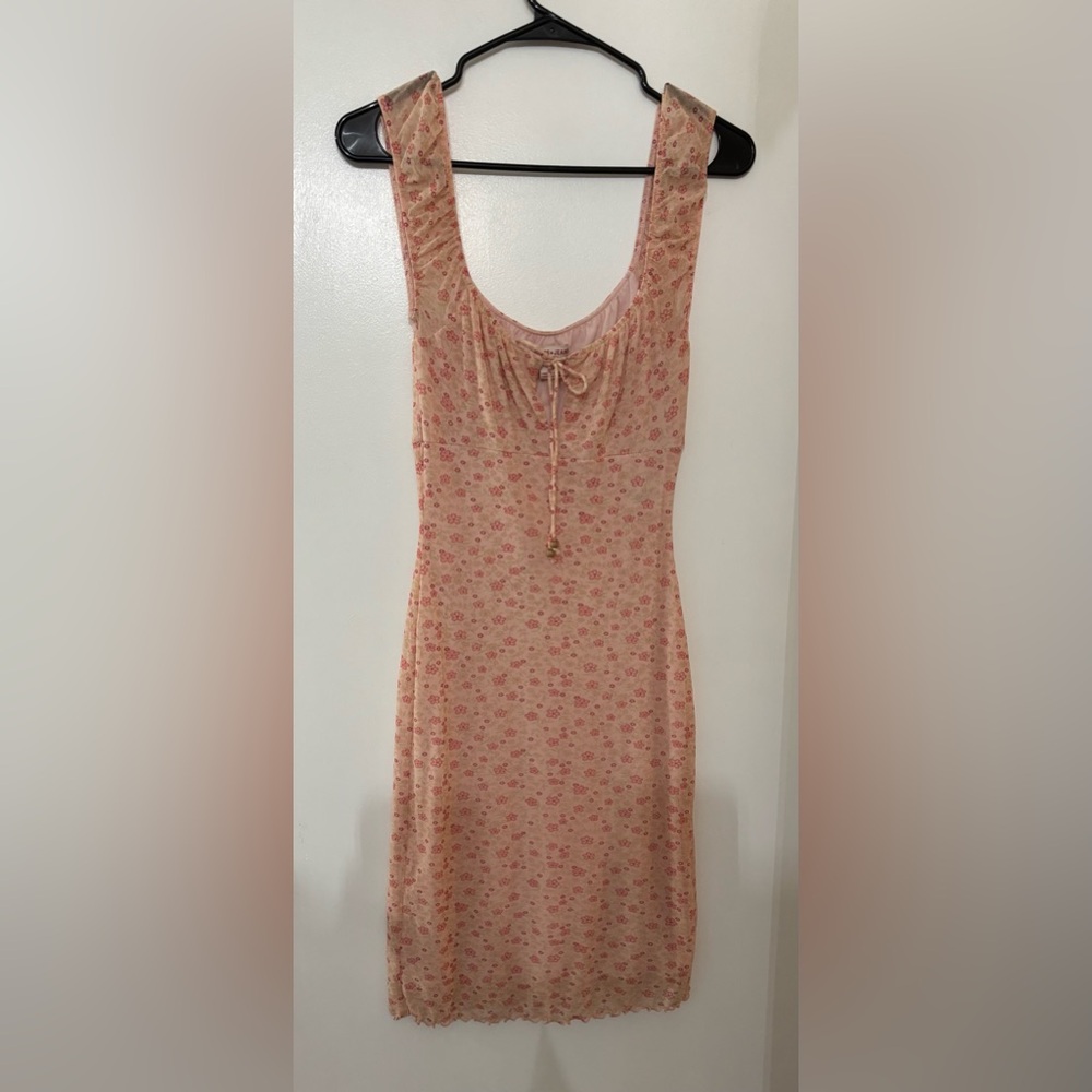 Guess Jeans Scoop-Neck A-Line Floral Print Dress Size Small Petite